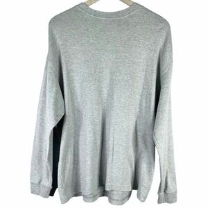 Men’s Gray Long Sleeve Lightweight Sweatshirt Size Large